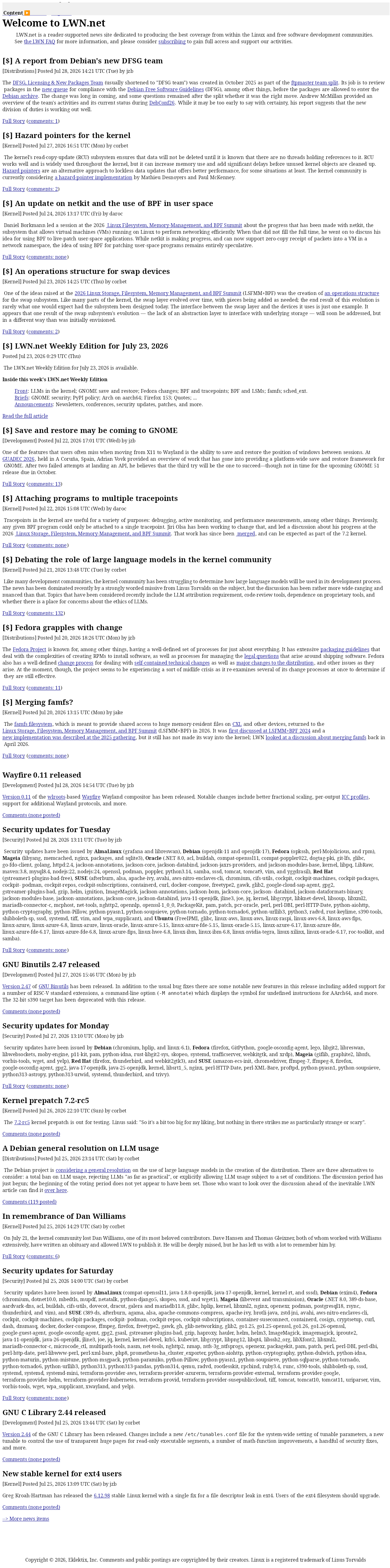 LWN (Linux Weekly News)