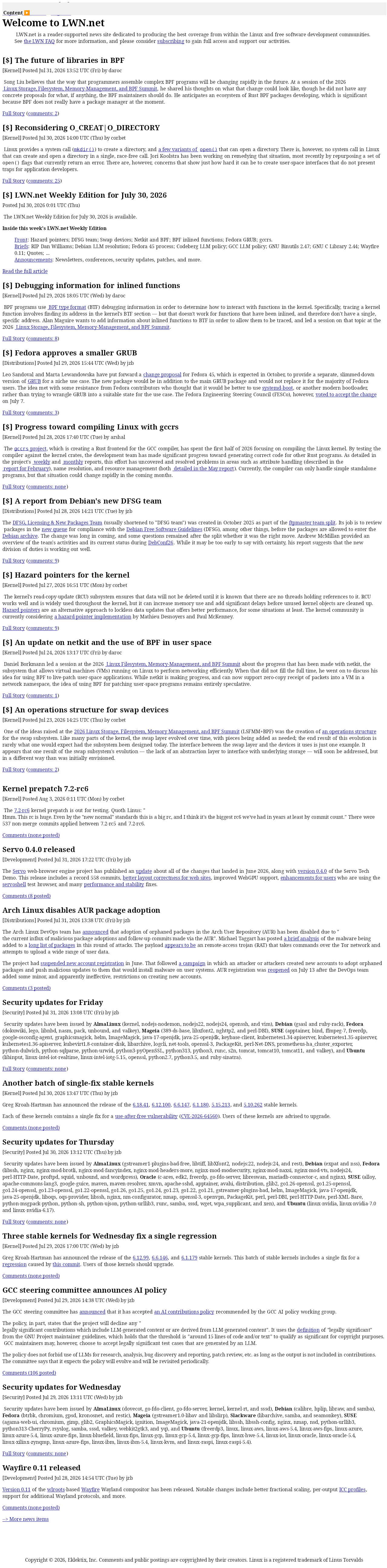 LWN (Linux Weekly News)