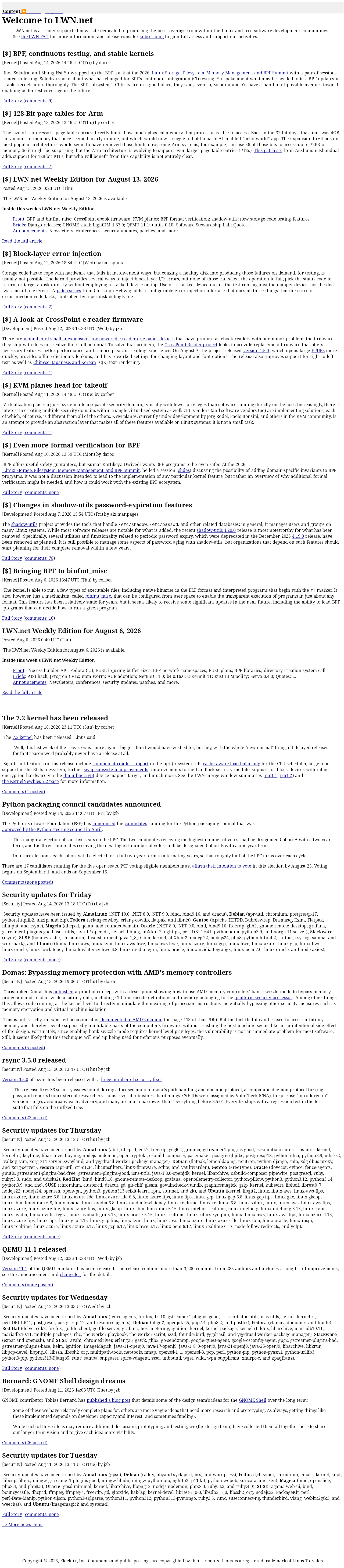 LWN (Linux Weekly News)